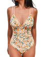 CUPSHE Women's One Piece Swimsuit V Neck Tummy Control Double Adjustable Straps Back Cutout O - Ring - 7DAY'S