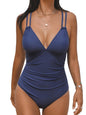 CUPSHE Women's One Piece Swimsuit V Neck Tummy Control Double Adjustable Straps Back Cutout O - Ring - 7DAY'S