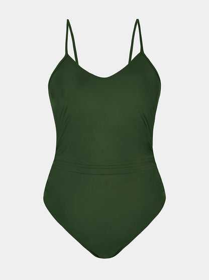 CUPSHE Women's One Piece Swimsuits Bathing Suits Cutout V Neck Tummy Control Adjustable Straps O Ring - 7DAY'S