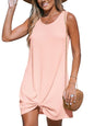 CUPSHE Women's Sleeveless Swimsuit Coverup Waffle Knit Swimwear Beach Cover Ups Twisted Mini Dress - 7DAY'S