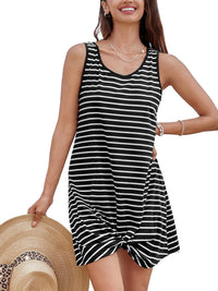 CUPSHE Women's Sleeveless Swimsuit Coverup Waffle Knit Swimwear Beach Cover Ups Twisted Mini Dress - 7DAY'S