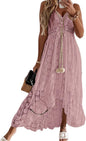 CUPSHE Women's Summer Dresses Sleeveless Lace Casual Tassel Beach Spaghetti Straps Flowy Maxi Sun Dress - 7DAY'S