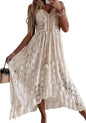 CUPSHE Women's Summer Dresses Sleeveless Lace Casual Tassel Beach Spaghetti Straps Flowy Maxi Sun Dress - 7DAY'S