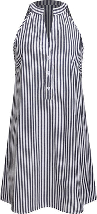 CUPSHE Womens Summer Dresses V Neck Sleeveless Striped Button Up Mini Casual Coverup Dress - 7DAY'S
