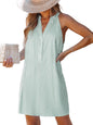 CUPSHE Womens Summer Dresses V Neck Sleeveless Striped Button Up Mini Casual Coverup Dress - 7DAY'S