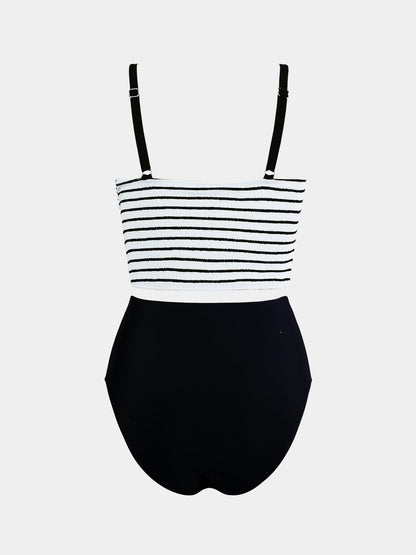 CUPSHE Women's Tankini Sets Square Neck Elastic High Waisted Two Piece Bathing Suits Adjustable Straps Swimwear - 7DAY'S