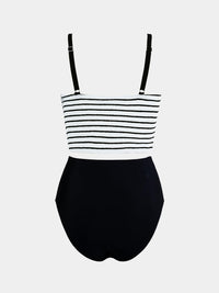 CUPSHE Women's Tankini Sets Square Neck Elastic High Waisted Two Piece Bathing Suits Adjustable Straps Swimwear - 7DAY'S