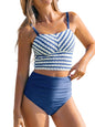 CUPSHE Women's Tankini Sets Square Neck Elastic High Waisted Two Piece Bathing Suits Adjustable Straps Swimwear - 7DAY'S