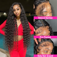 Curly Wigs Deep Wave Frontal Wig 13x6 Hd Lace Loose Water Wave Wigs Human Hair 30 40 Inch 13x4 Curly Lace Front Human Hair Wig - 7DAY'S