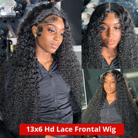 Curly Wigs Deep Wave Frontal Wig 13x6 Hd Lace Loose Water Wave Wigs Human Hair 30 40 Inch 13x4 Curly Lace Front Human Hair Wig - 7DAY'S