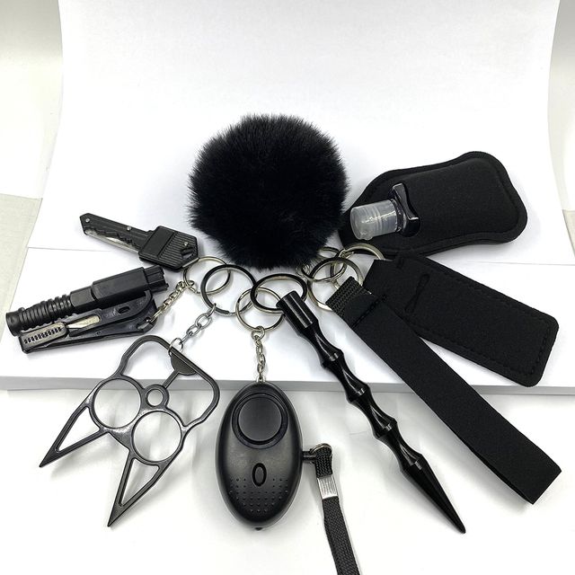 Custom Personal Safety Survival Women Alarm Window Breaker Set Girl Self Defense Keychain - 7DAY'S