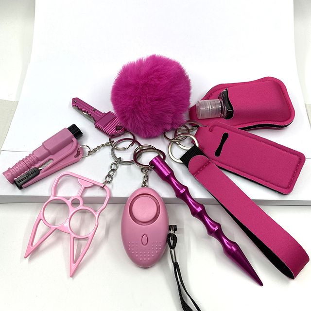Custom Personal Safety Survival Women Alarm Window Breaker Set Girl Self Defense Keychain - 7DAY'S