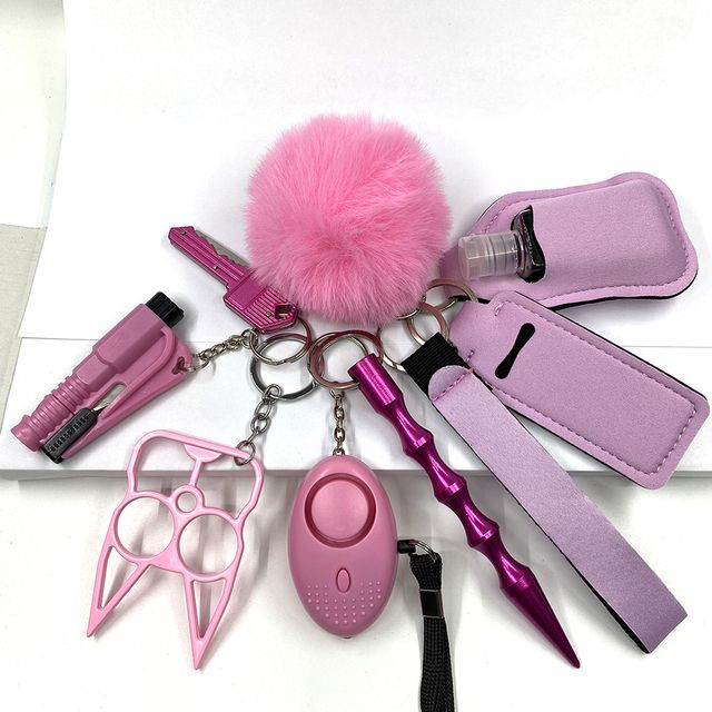 Custom Personal Safety Survival Women Alarm Window Breaker Set Girl Self Defense Keychain - 7DAY'S