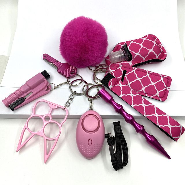 Custom Personal Safety Survival Women Alarm Window Breaker Set Girl Self Defense Keychain - 7DAY'S