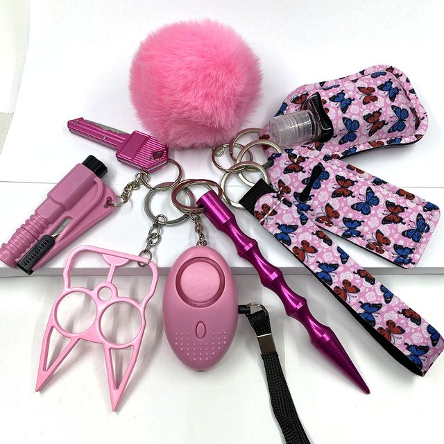 Custom Personal Safety Survival Women Alarm Window Breaker Set Girl Self Defense Keychain - 7DAY'S