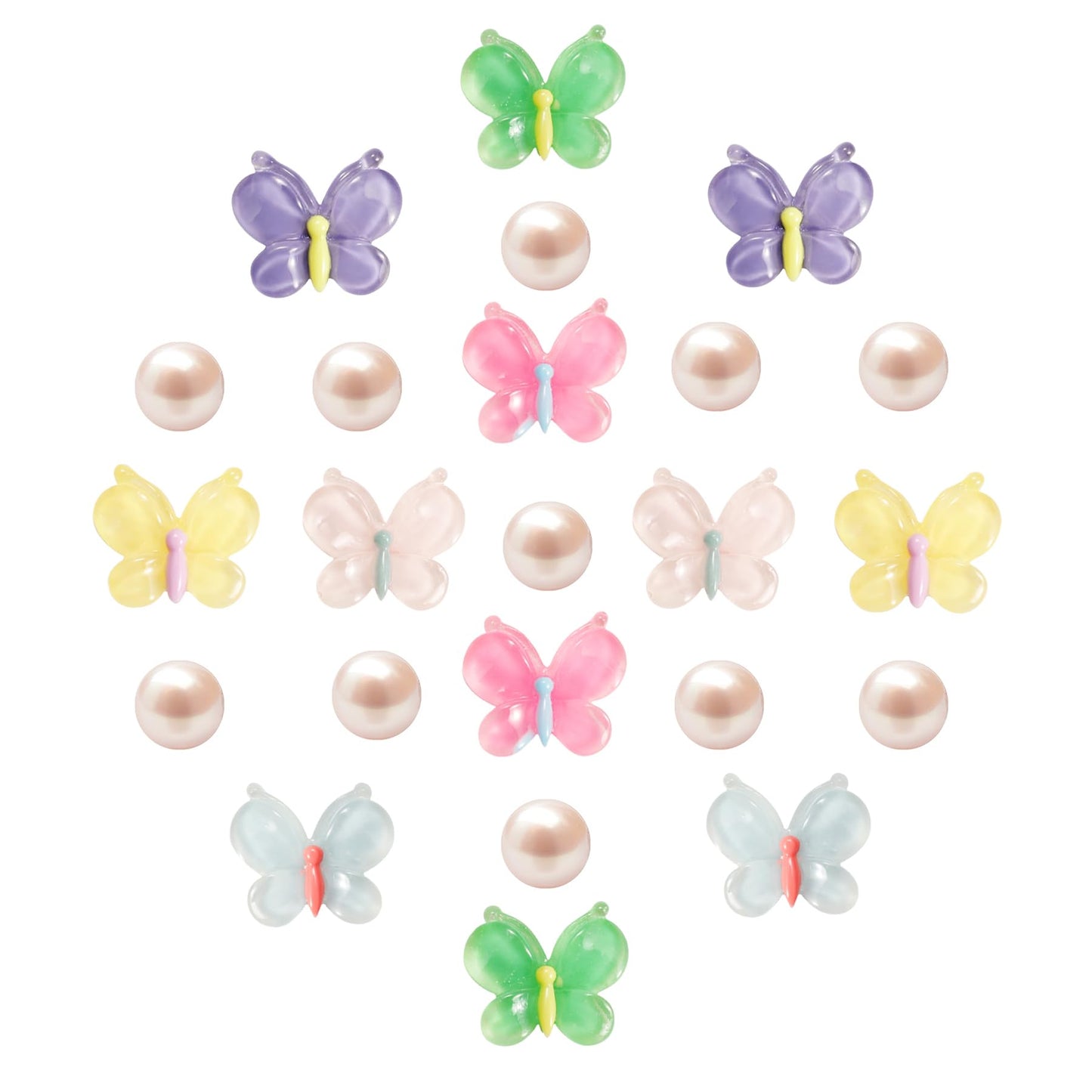 Cute Butterfly Flower Shoe Charms for Girls, 25Pcs Pink Girly DIY Shoe Decoration Charm for Clog Sandals, Party Favor - 7DAY'S