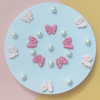 Cute Butterfly Flower Shoe Charms for Girls, 25Pcs Pink Girly DIY Shoe Decoration Charm for Clog Sandals, Party Favor - 7DAY'S