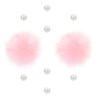 Cute Fluffy Poms only for Clog Sandals, with Pearl Accessories Charms for Girls, DIY Shoe Decoration Charms for Party Favor - 7DAY'S