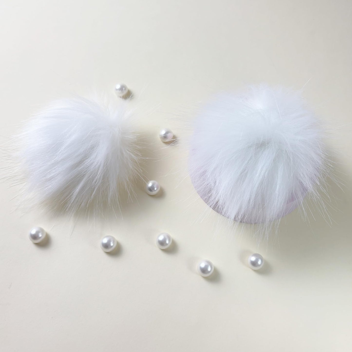 Cute Fluffy Poms only for Clog Sandals, with Pearl Accessories Charms for Girls, DIY Shoe Decoration Charms for Party Favor - 7DAY'S