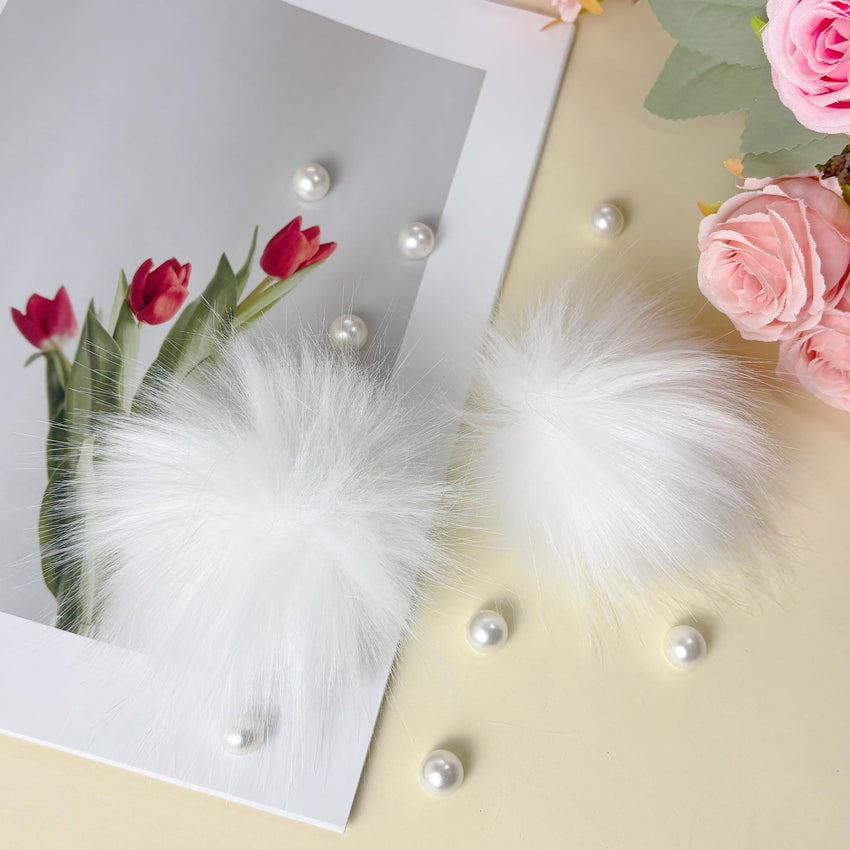 Cute Fluffy Poms only for Clog Sandals, with Pearl Accessories Charms for Girls, DIY Shoe Decoration Charms for Party Favor - 7DAY'S