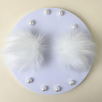 Cute Fluffy Poms only for Clog Sandals, with Pearl Accessories Charms for Girls, DIY Shoe Decoration Charms for Party Favor - 7DAY'S
