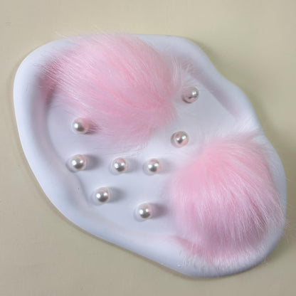 Cute Fluffy Poms only for Clog Sandals, with Pearl Accessories Charms for Girls, DIY Shoe Decoration Charms for Party Favor - 7DAY'S