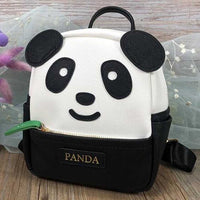 Cute PU Leather Panda Backpack Kids Shoulder Bag Black Travel Casual Bag Small School Bag - 7DAY'S