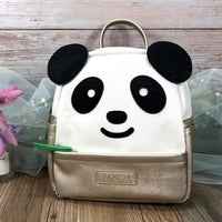 Cute PU Leather Panda Backpack Kids Shoulder Bag Gold Travel Casual Bag Small School Bag - 7DAY'S