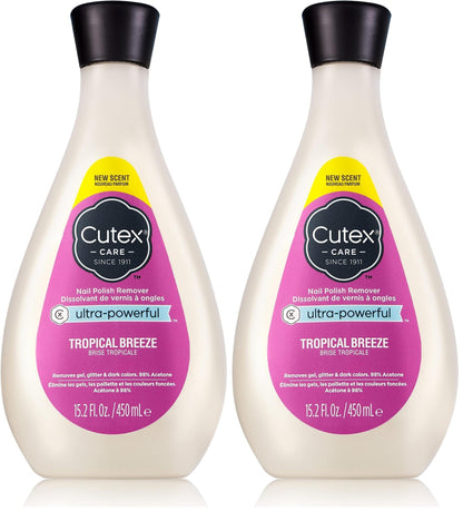 Cutex Gel Nail Polish Remover, Ultra - Powerful & Removes Glitter and Dark Colored Paints, Paraben Free, 6.76 Fl Oz - 7DAY'S