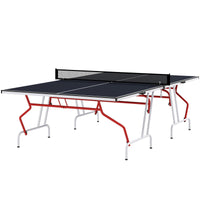 Full-Size Folding Table Tennis Table, Includes Paddles and Balls, Charcoal Gray|