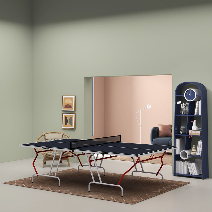 Full-Size Folding Table Tennis Table, Includes Paddles and Balls, Charcoal Gray|