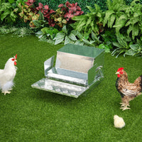 Automatic Chicken Feeder 30 lbs Capacity with Galvanized Steel, Weatherproof Design