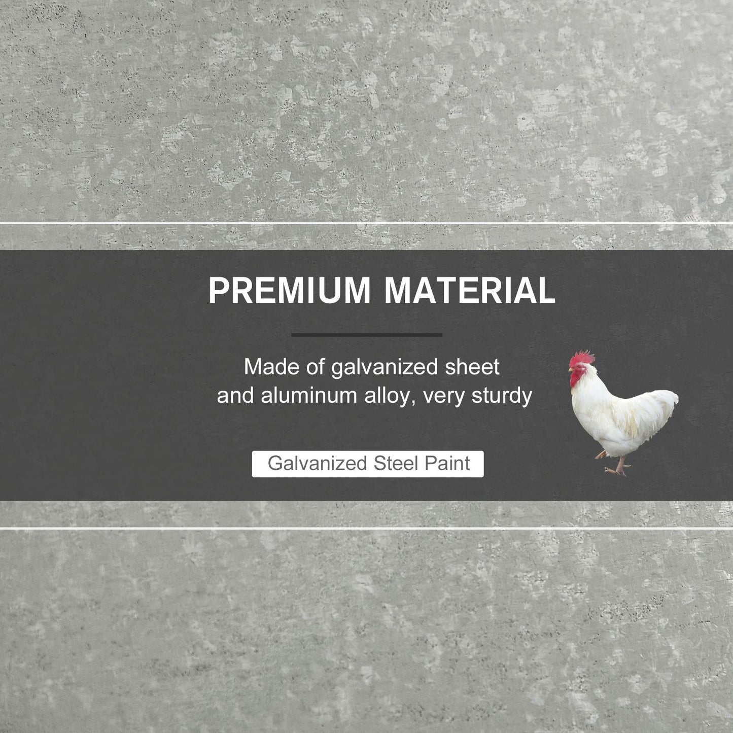Automatic Chicken Feeder 30 lbs Capacity with Galvanized Steel, Weatherproof Design