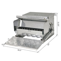 Automatic Chicken Feeder 30 lbs Capacity with Galvanized Steel, Weatherproof Design