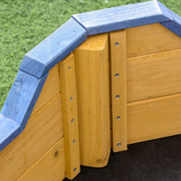 Cedar Wood Kids Sandbox, Pirate Ship Play Boat with Bench Seats and Storage