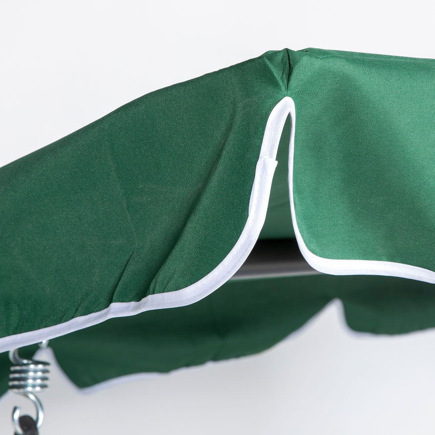 3-Person Porch Swing with Canopy Outdoor Patio Swing Chair for Adults, Steel Frame, Cushions, Armrests, Green