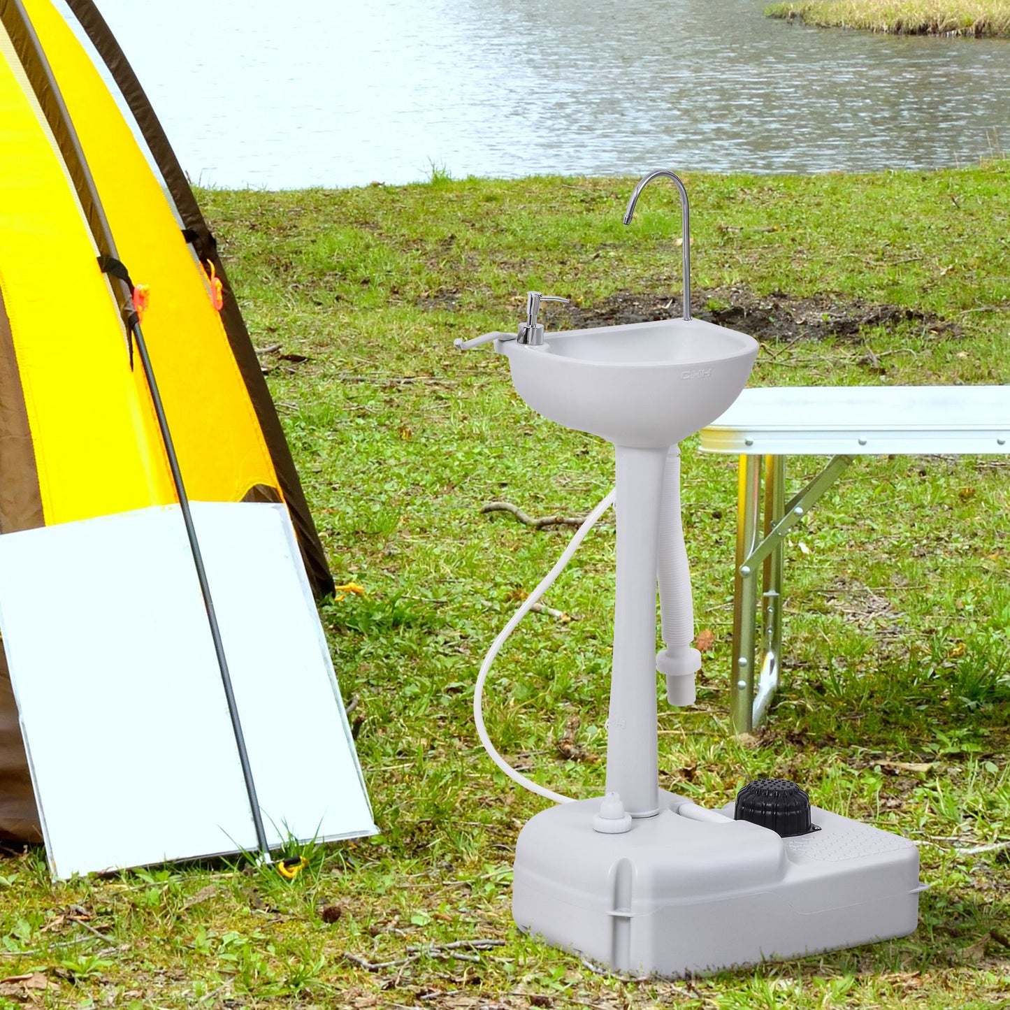 Portable Hand Wash Sink 20 45 Gallon Camping w Towel Holder Soap Dispenser