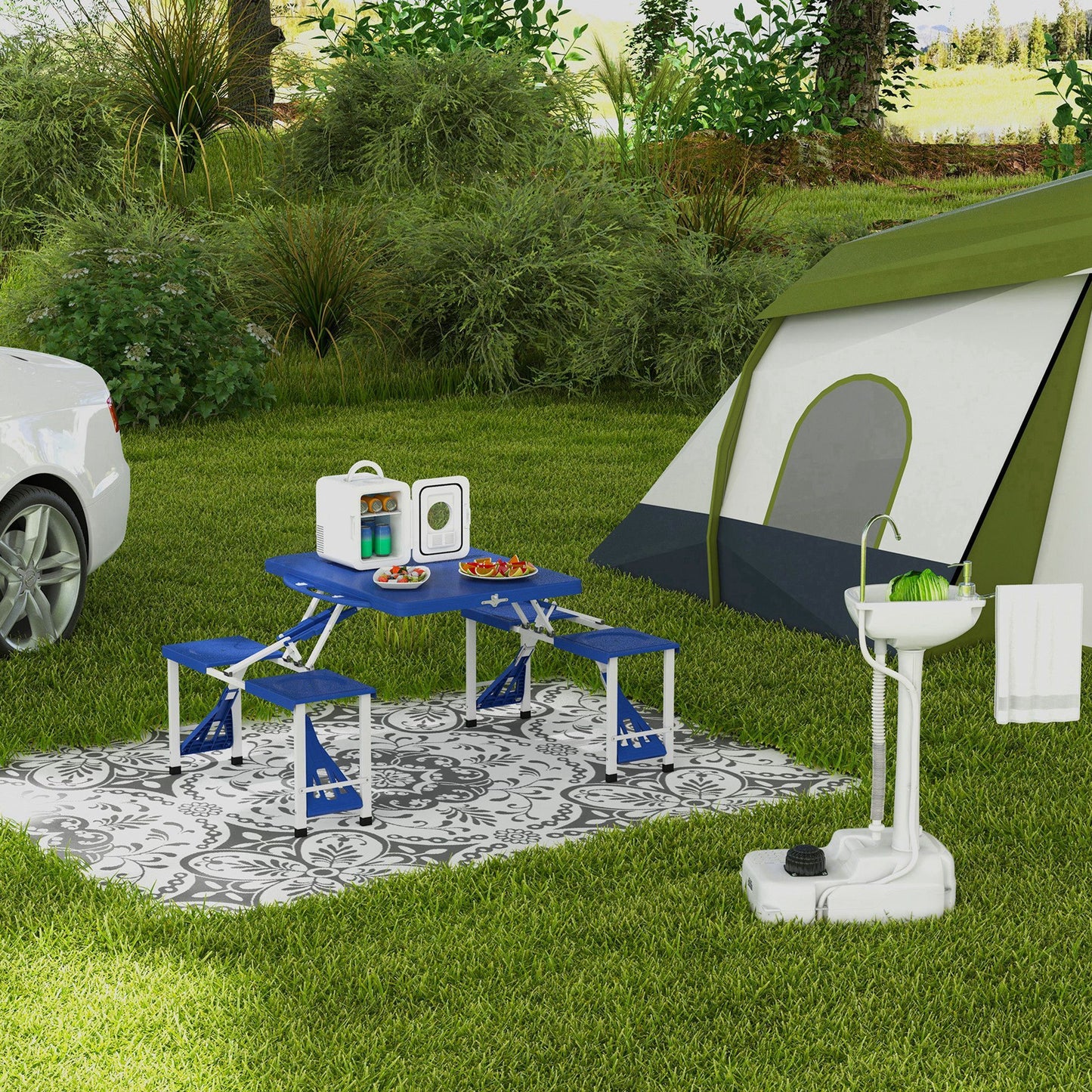 Portable Hand Wash Sink 20 45 Gallon Camping w Towel Holder Soap Dispenser
