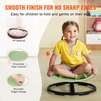 VEVOR Kids Swivel Chair, 220 LBS Capacity, Sensory Spinning Chair, Autistic Kids Sensory Toy Chair with Non-Slip Metal Base, Toddler Sit and Spin Chair for Coordination Balance Focus Training Green