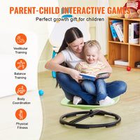 VEVOR Kids Swivel Chair, 220 LBS Capacity, Sensory Spinning Chair, Autistic Kids Sensory Toy Chair with Non-Slip Metal Base, Toddler Sit and Spin Chair for Coordination Balance Focus Training Green