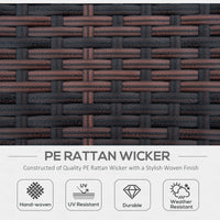 Backyard Woven Rattan 4pc Canopied Daybed Sun Lounger Sofa Setting Plush Pillows