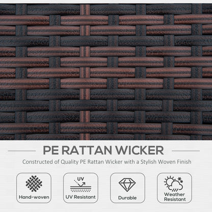 Backyard Woven Rattan 4pc Canopied Daybed Sun Lounger Sofa Setting Plush Pillows