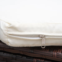 Backyard Woven Rattan 4pc Canopied Daybed Sun Lounger Sofa Setting Plush Pillows