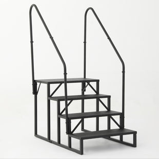 Hot Tub Steps Outdoor, 2 RV Steps with Handrail, Portable RV Stairs 3 Step, Heavy Duty Truck Camper Steps Ladders for Travel Trailers, 5th Wheel, Motor Home, Spa, and Porch