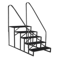 Hot Tub Steps Outdoor, 2 RV Steps with Handrail, Portable RV Stairs 3 Step, Heavy Duty Truck Camper Steps Ladders for Travel Trailers, 5th Wheel, Motor Home, Spa, and Porch