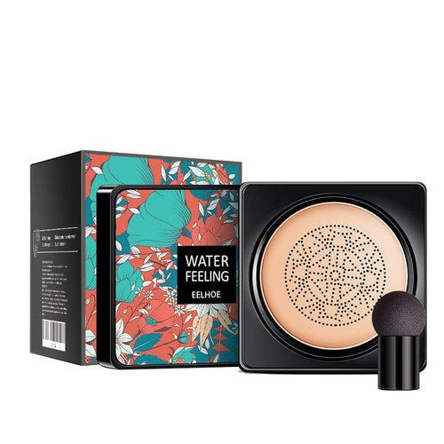 EELHOE Water Feeling BB Cream, Mushroom Air Cushion To Cover Blemishes Waterproof Sweat Resistant Makeup Cushion BB Cream
