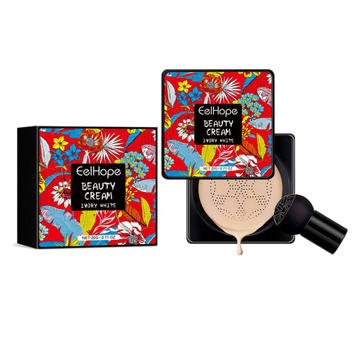 Eelhope Beauty Cream, Cover Facial Blemishes Light Natural Base Makeup Long-Lasting Makeup Cushion
