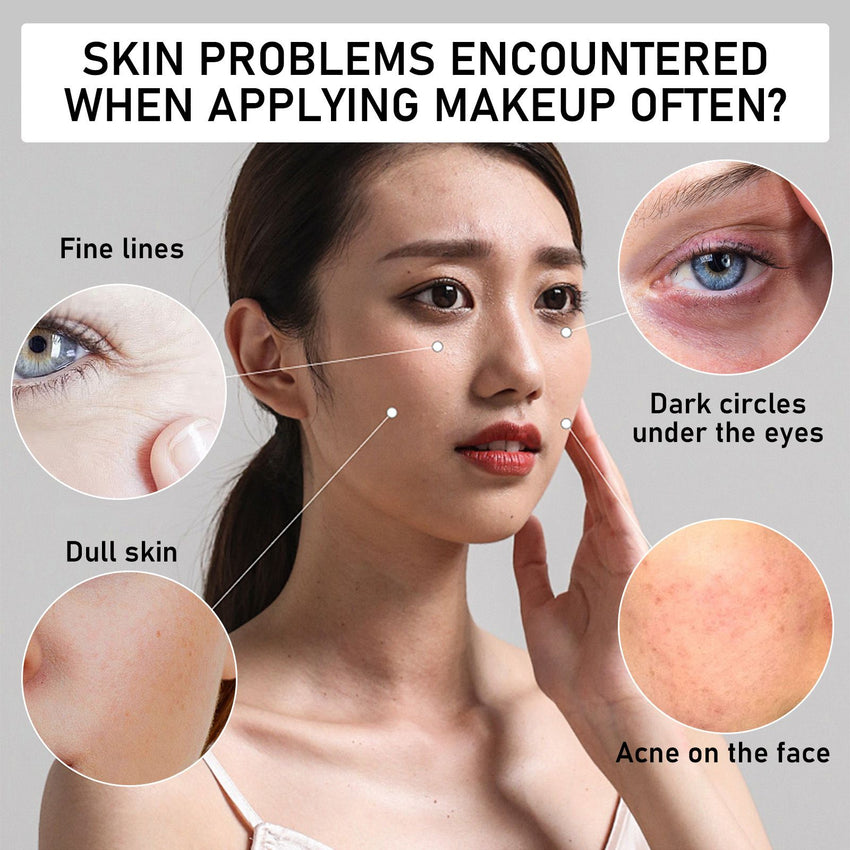 Eelhope Beauty Cream, Cover Facial Blemishes Light Natural Base Makeup Long-Lasting Makeup Cushion