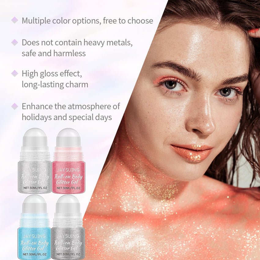 Jaysuing Flash Walking Bead Series Long-Lasting Shining Natural Stereoscopic Body Clavicle Highlight Shining Walking Bead