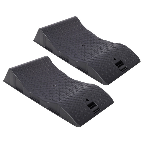 2PACK Tire Saver Ramps,Car Tire Wheel Ramps,Anti-Slip Hard Plastic Design,Black